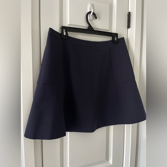J.Crew Navy Blue A-Line Tennis Skirt Size 10 Back Zipper Pockets - Picture 1 of 7